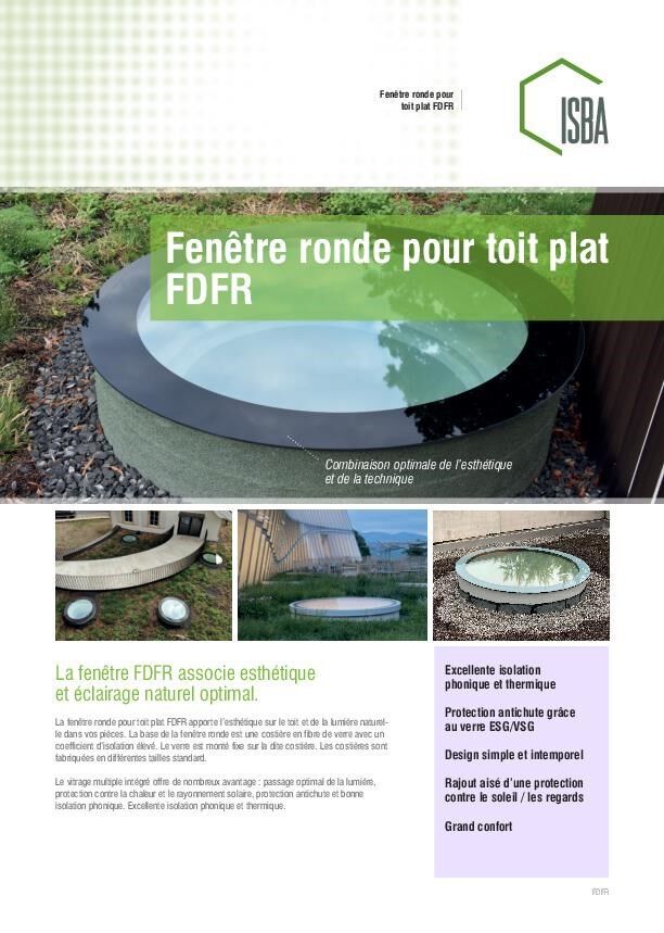 Brochure fenêtre ronde pour toit plat FDFR