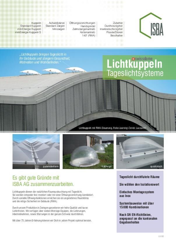 Broschüre Lichtkuppeln