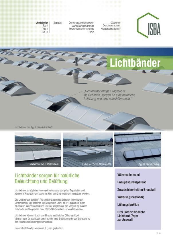 Broschüre Lichtbänder