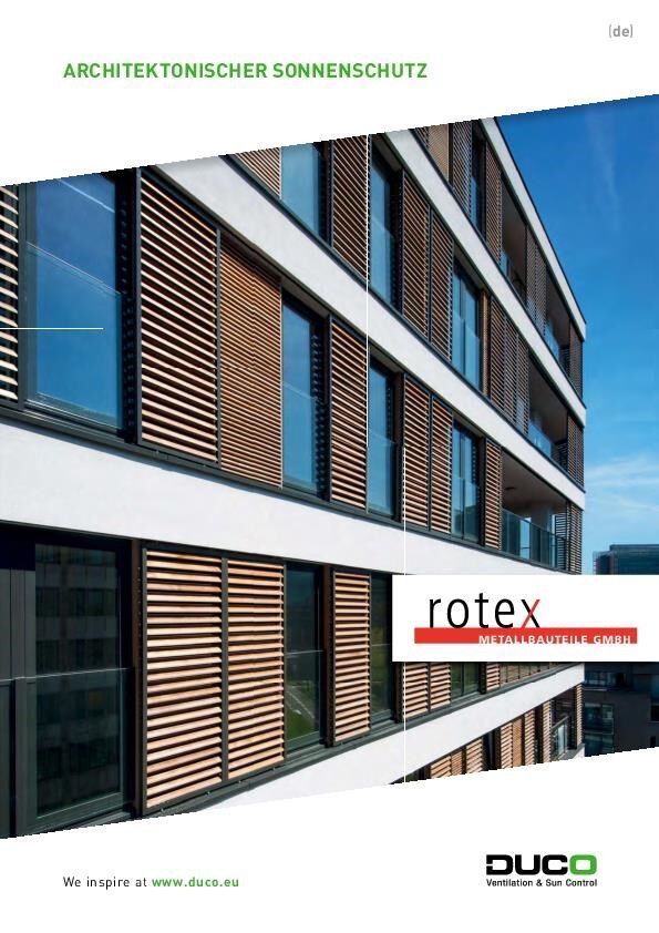 Broschüre architektonischer Sonnenschutz
