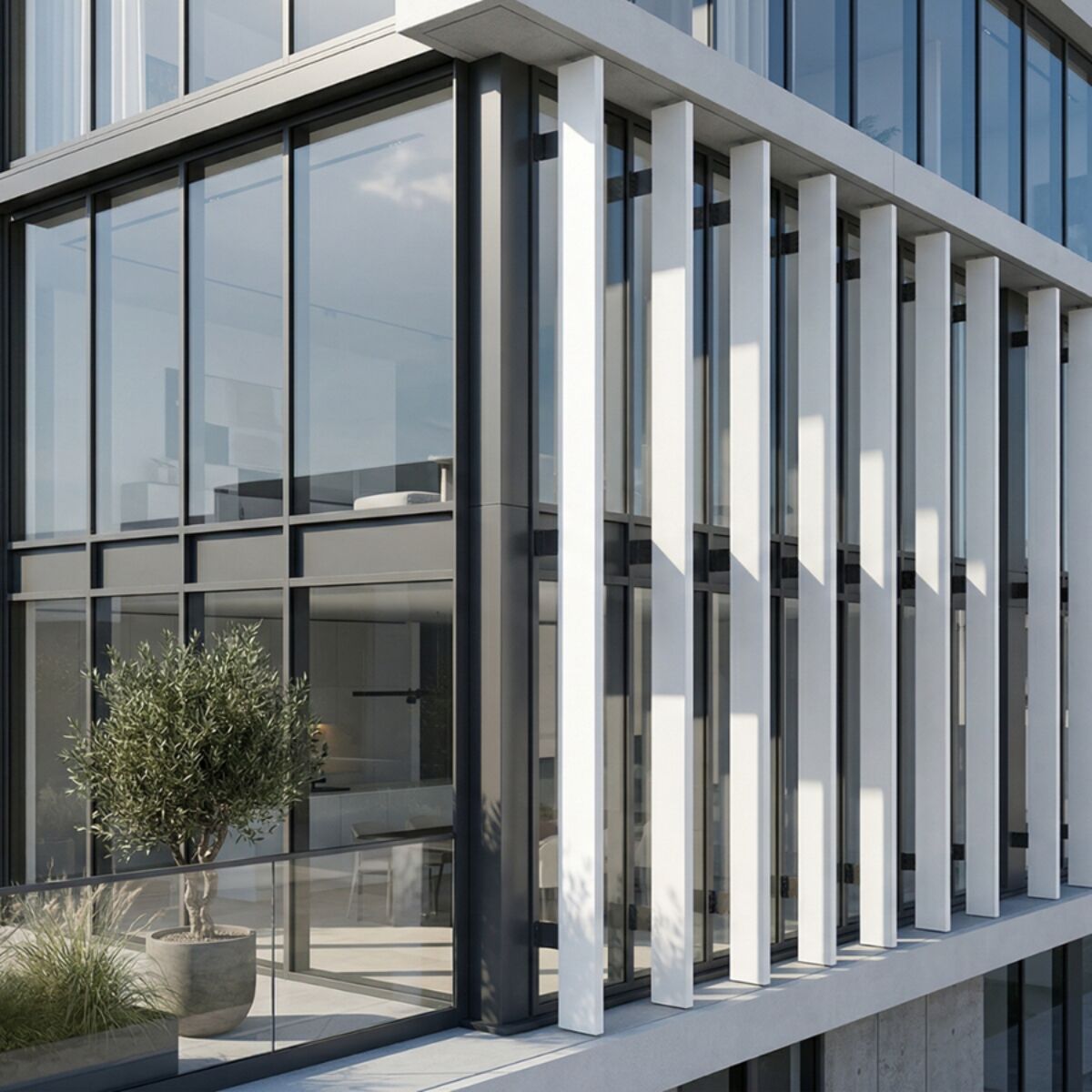 «DucoSun Cubic InsertFit» ist ein innovatives Lamellensystem. | Foto © Rotex Metallbauteile Rotex Metallbauteile