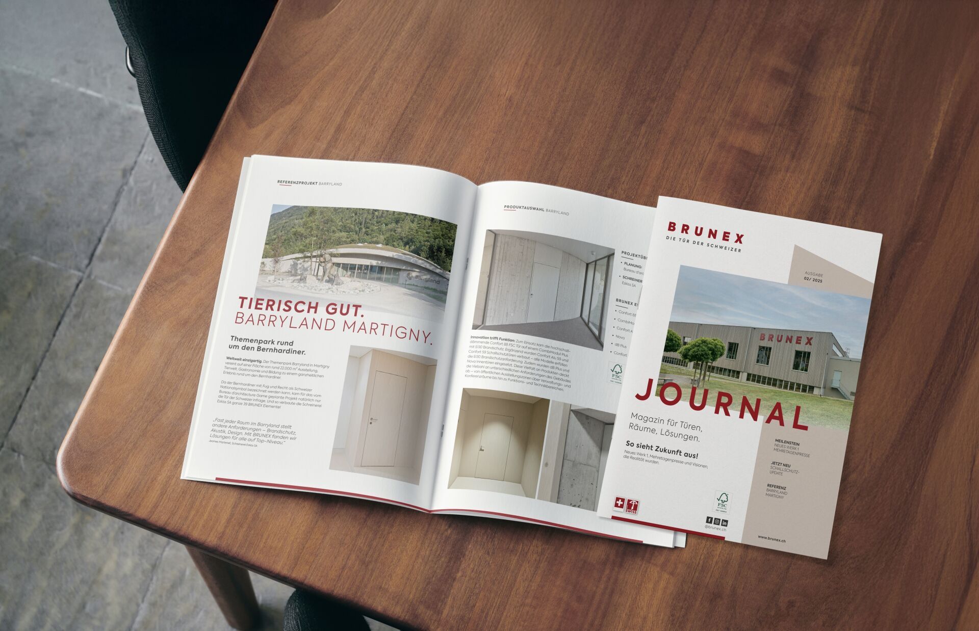 Das neue Journal von Brunex. | Foto © Brunex Das neue Journal von der Türenfabrik Brunegg