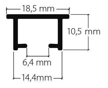 Section du profilé HM-105 VS57 «maxi» Section du profilé HM-105 VS57 «maxi»