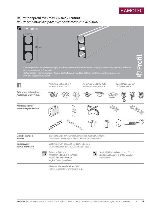 Rail de séparation d’espace HM-20450
