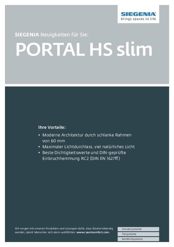 Siegenia Portal HS slim