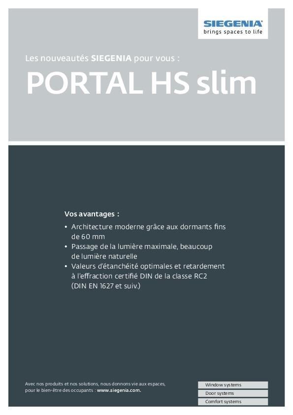 Siegenia Portal HS slim