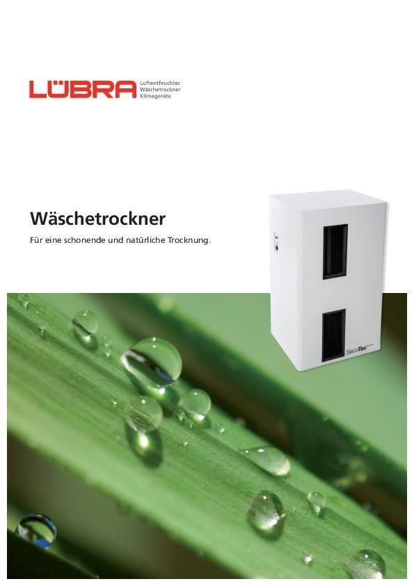 Prospekt SecoTec-Wäschetrockner von Lübra
