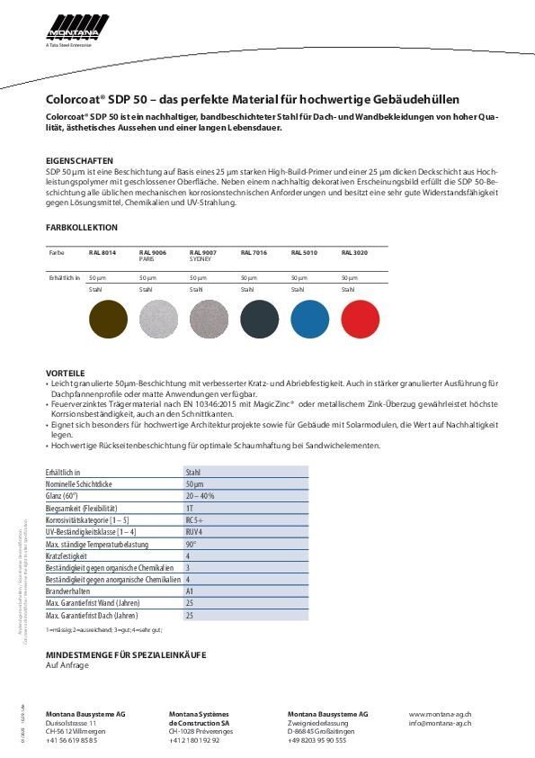 Datenblatt Colorcoat SDP 50