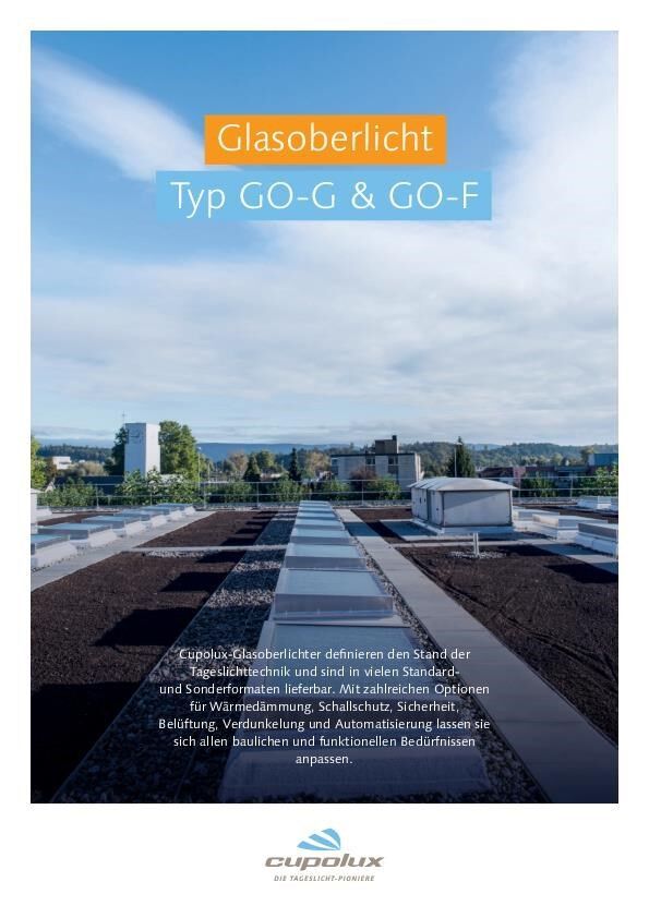 Broschüre Glasoberlicht Typ GO-G und GO-F