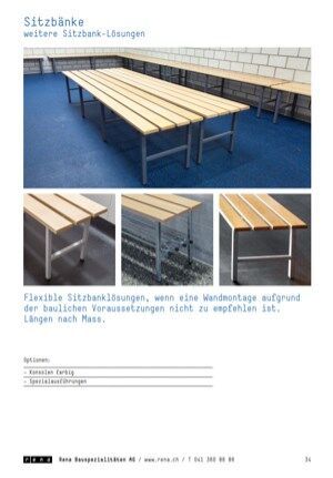 Weitere Sitzbank-Lösungen