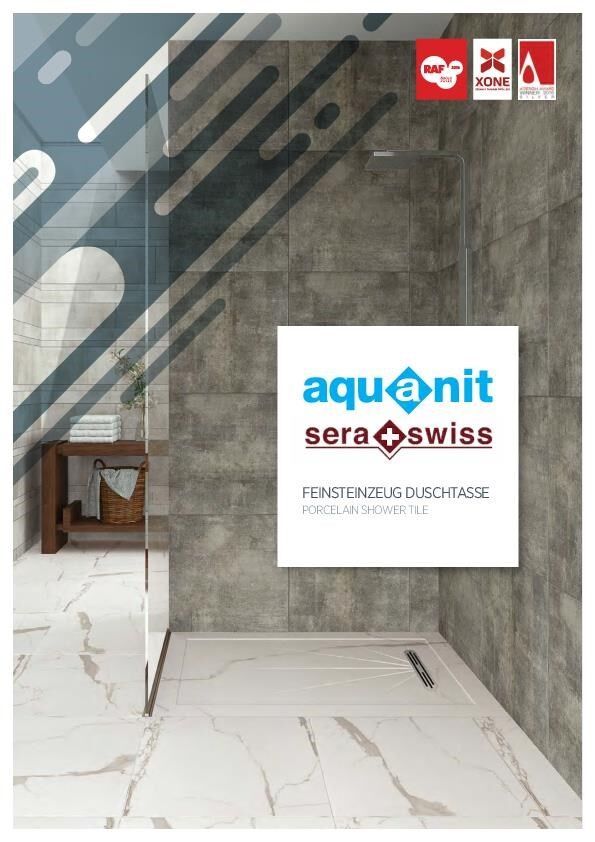Aquanit Katalog Duschtassen aus Feinsteinzeug