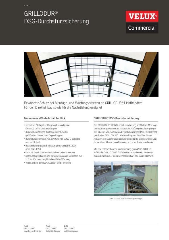 Datenblatt Grillodur DSG-Durchsturzsicherung
