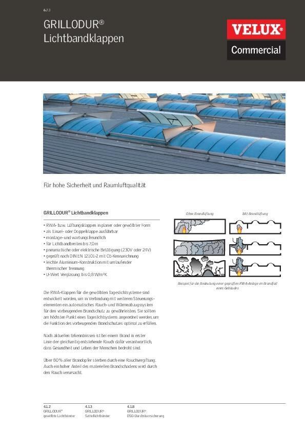 Datenblatt Grillodur Lichtbandklappen