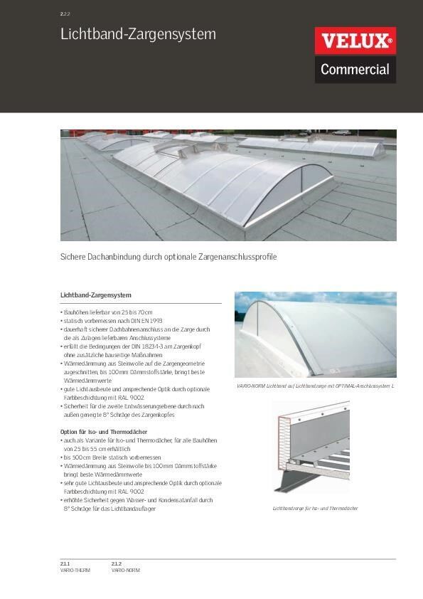 Datenblatt Grillodur Lichtband-Zargensystem