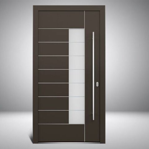 Portes d'entrée avec découpe de verre