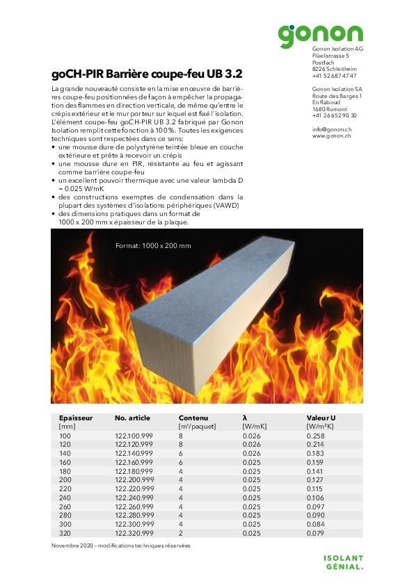 Prospectus goCH-PIR Barrière coupe-feu