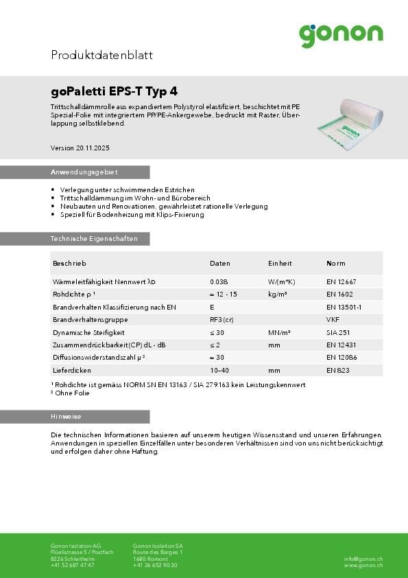 Produktdatenblatt goPaletti EPS-T Typ 4
