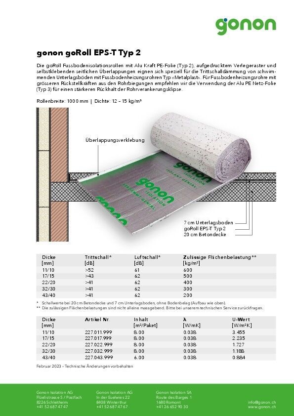 Prospekt gonon goRoll EPS-T Typ 2