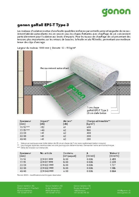 Prospectus gonon goRoll EPS-T Typ 3