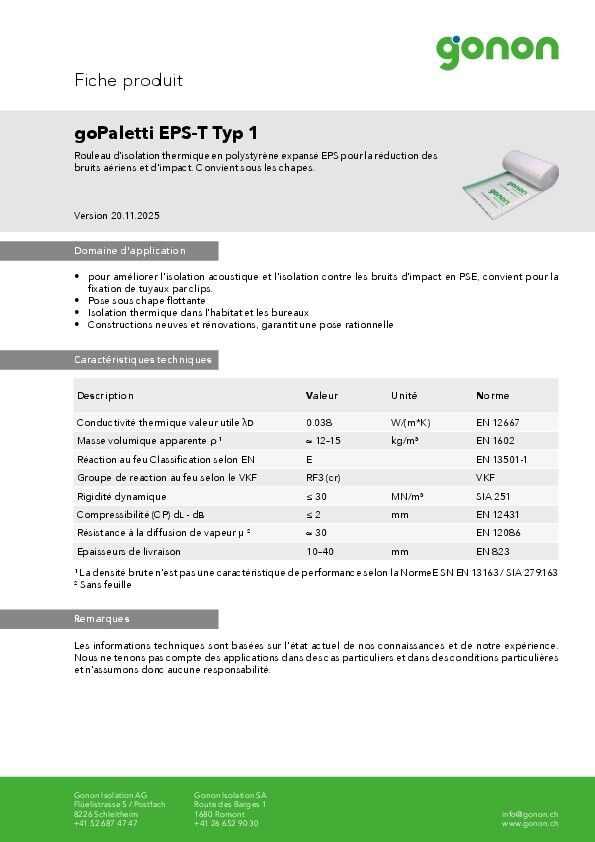 Fiche produit goPaletti EPS-T Typ 1