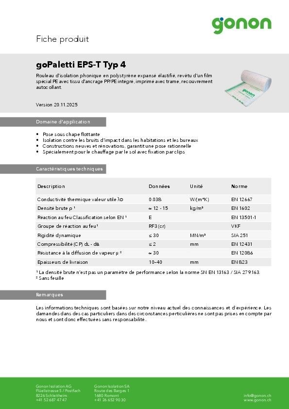 Fiche produit goPaletti EPS-T Typ 4