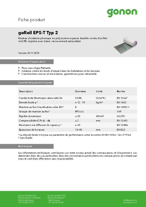Fiche produit goRoll EPS-T Typ 2