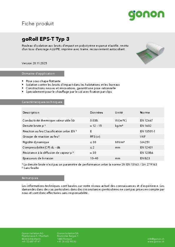 Fiche produit goRoll EPS-T Typ 3