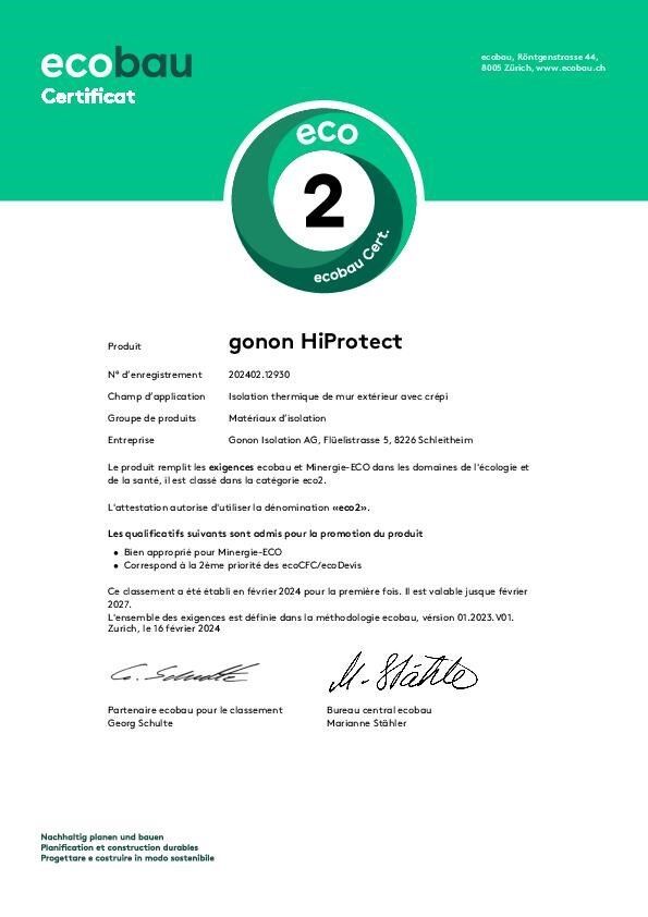 Certificat Ecobau