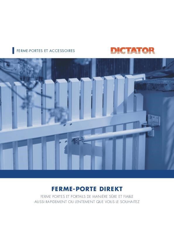 Brochure Ferme-porte direkt