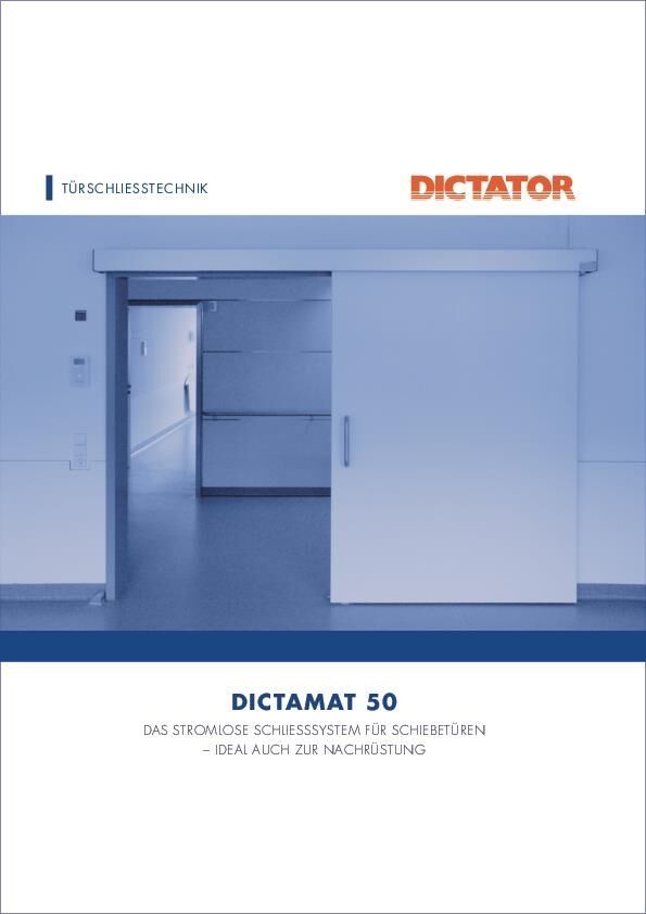 Broschüre Türschliesstechnik Dictamat 50