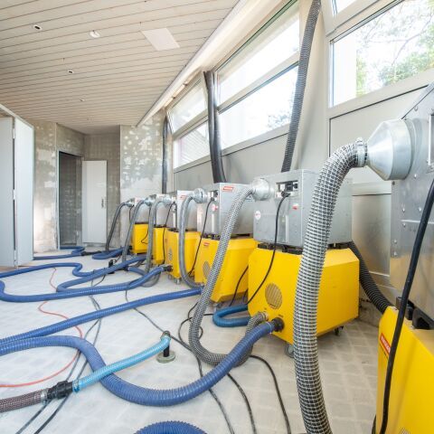 Travaux d'assainissement des dégâts d'eau