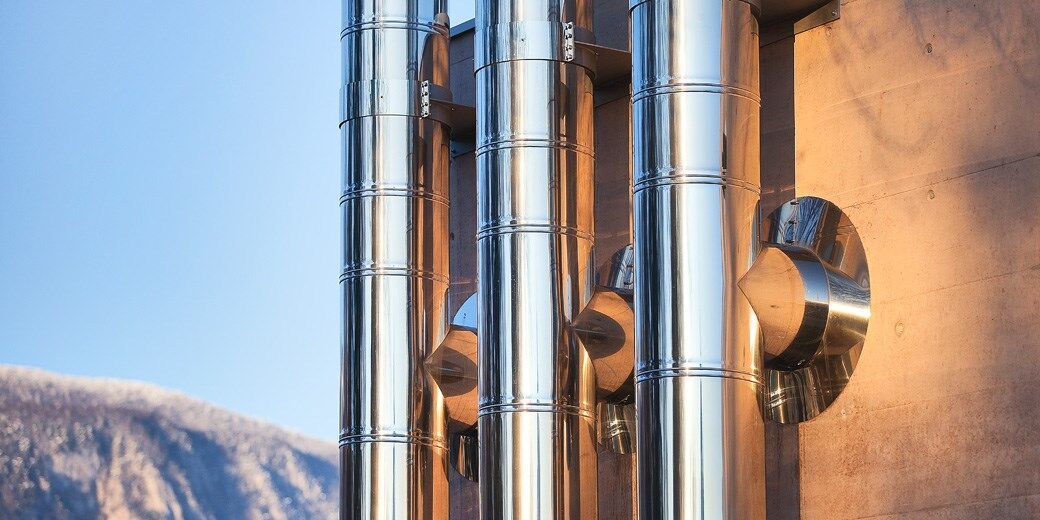 Les systèmes d'évacuation des gaz en matière plastique ne conviennent que pour une utilisation dans le secteur du chauffage. © Fornax AG Les systèmes d'évacuation des gaz en matière plastique ne conviennent que pour une utilisation dans le secteur du chauffage.