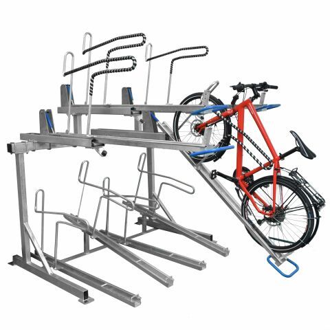 Parking à deux niveaux – autant de vélos sur une surface réduite