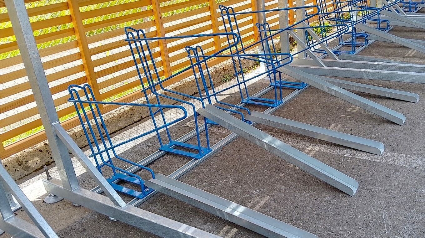 Flexible Anordnung, die sich den örtlichen Gegebenheiten anpassen lässt. | Foto © Velopa AG Flexible Anordnung, die sich den örtlichen Gegebenheiten anpassen lässt. | Foto © Velopa AG