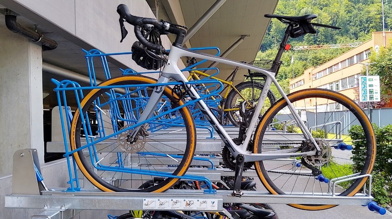 Optimierte Konstruktion, die verschiedenen Velotypen Platz bietet. | Foto © Velopa AG Optimierte Konstruktion, die verschiedenen Velotypen Platz bietet. | Foto © Velopa AG