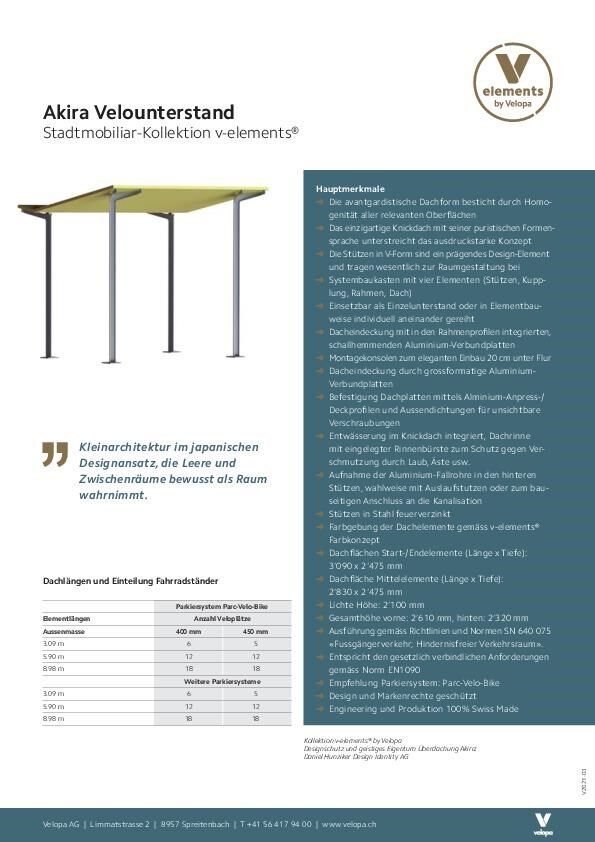 Datenblatt Überdachung Akira