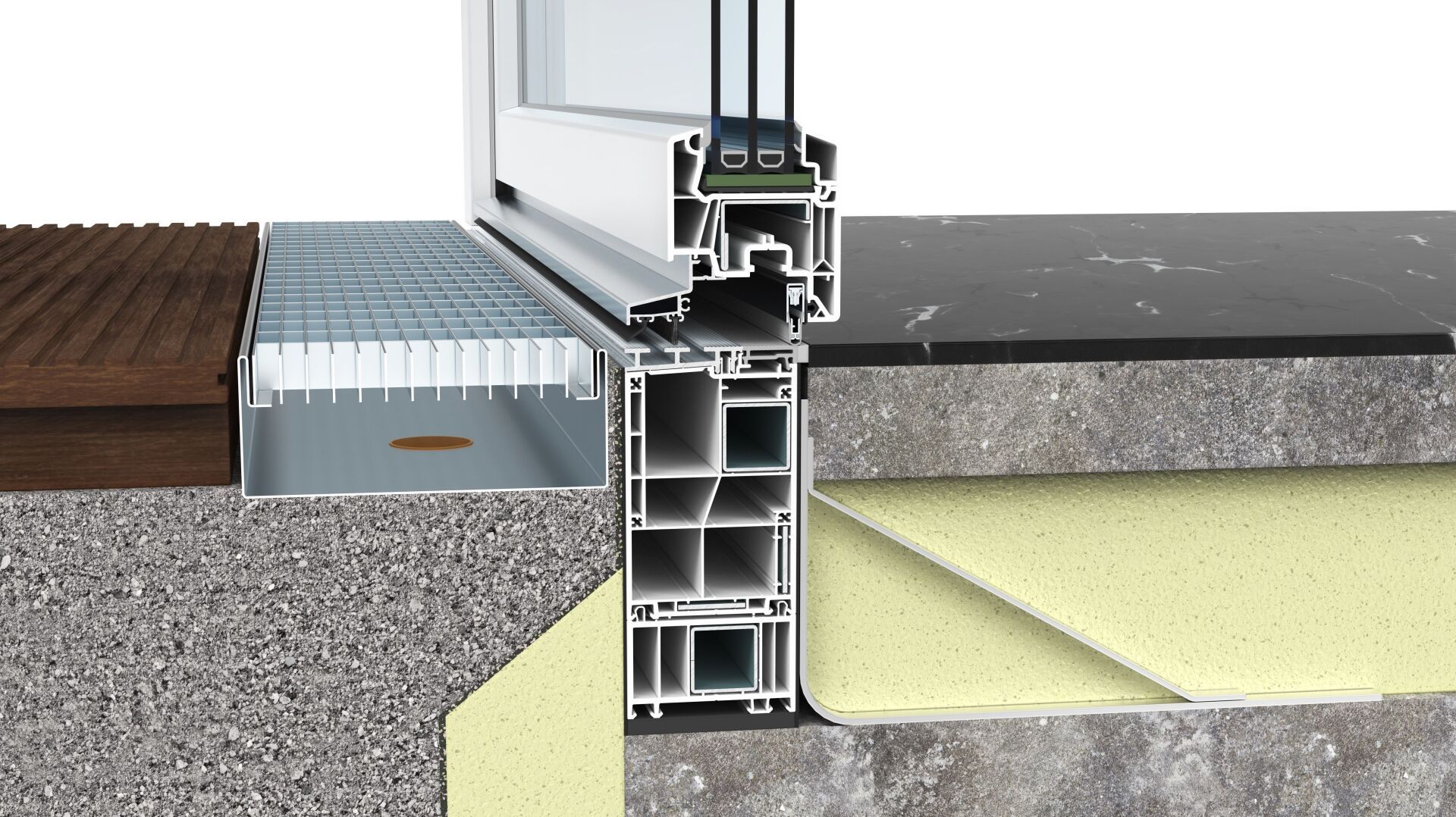 La nouvelle solution de seuil Veka répond aux exigences élevées en matière d’accessibilité et d’étanchéité des bâtiments. | Illustration: Veka Schweiz SA La nouvelle solution de seuil Veka répond aux exigences élevées en matière d’accessibilité et d’étanchéité des bâtiments. | Illustration: Veka Schweiz SA
