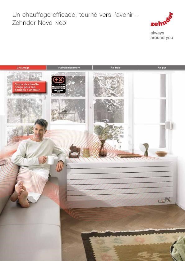 Un chauffage efficace, tourné vers l'avenir: Zehnder Nova Neo