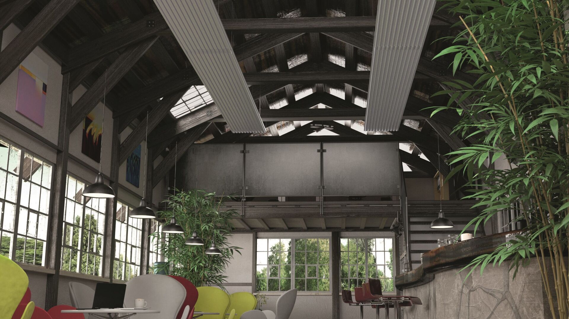 Avec le panneau individuel Zehnder ZFP Urban, le spécialiste du climat ambiant a créé une nouvelle version de ses panneaux rayonnants de plafond Zehnder ZFP qui, grâce à sa flexibilité et son esthétique, convient à tout type de local moderne à usage commercial. | Photo: Zehnder Group Schweiz AG, Gränichen Avec le panneau individuel Zehnder ZFP Urban, le spécialiste du climat ambiant a créé une nouvelle version de ses panneaux rayonnants de plafond Zehnder ZFP qui, grâce à sa flexibilité et son esthétique, convient à tout type de local moderne à usage commercial. | Photo: Zehnder Group Schweiz AG, Gränichen