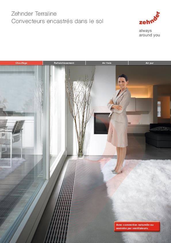 Zehnder Terraline: Convecteurs encastrés dans le sol