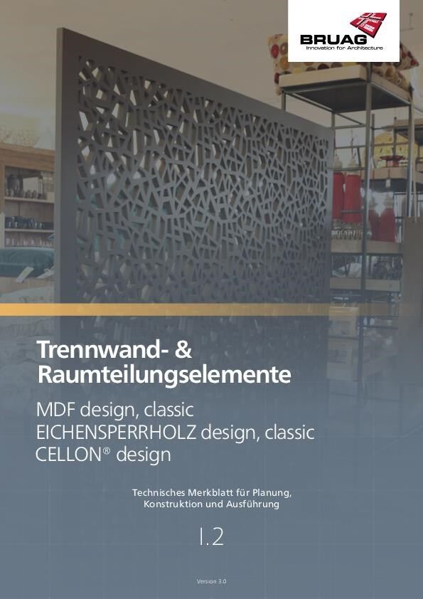 Trennwand- und Raumteilungselemente