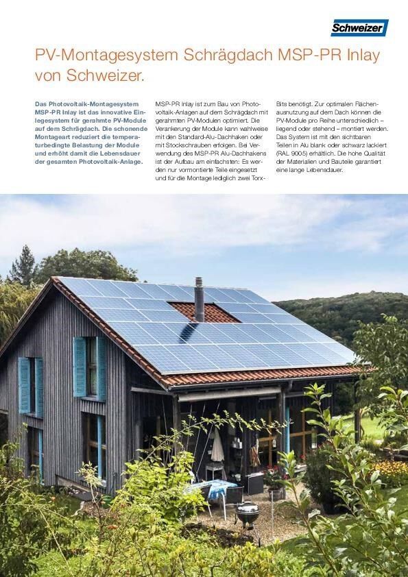 PV-Montagesystem Schrägdach MSP-PR Inlay