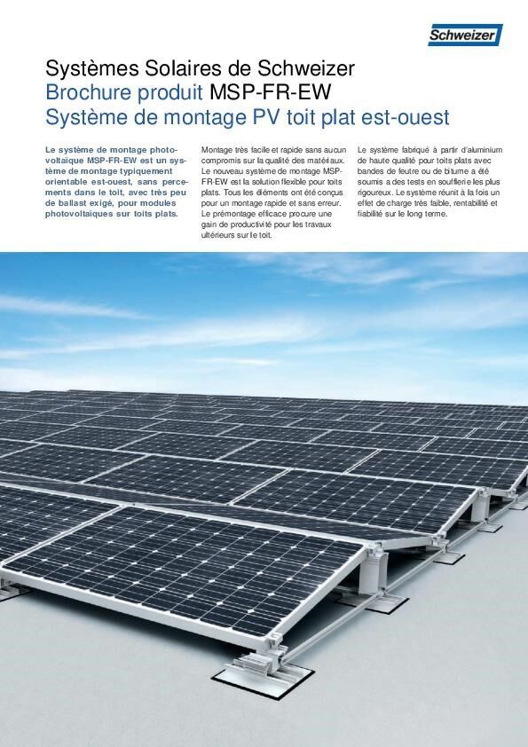 Système de montage PV toit plat est-ouest