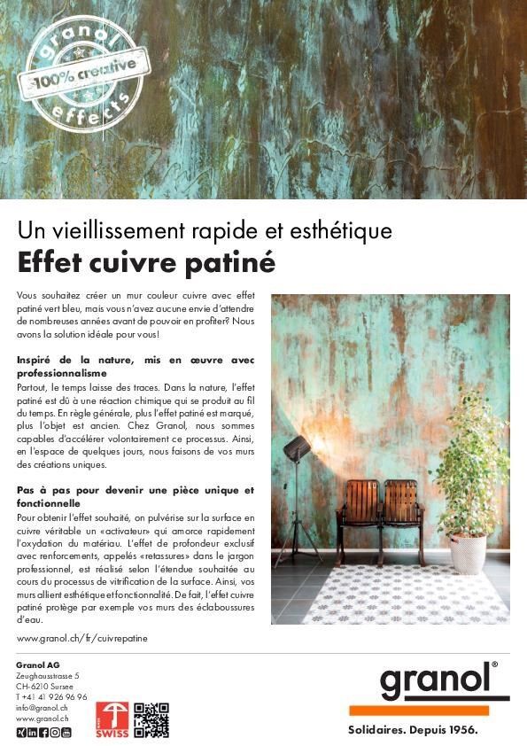Flyer Effet cuivre patiné