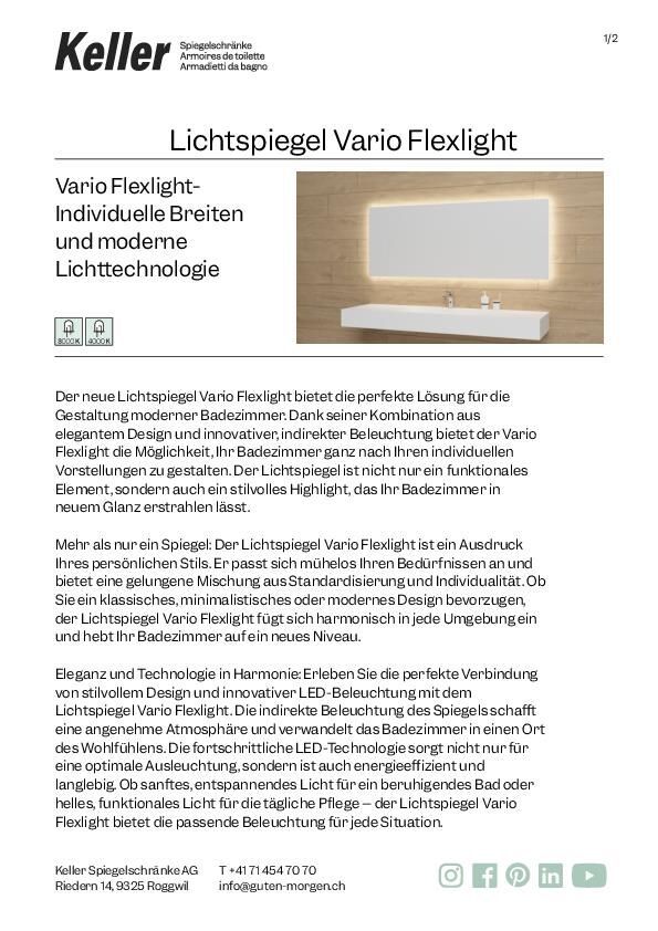 Lichtspiegel Vario Flexlight