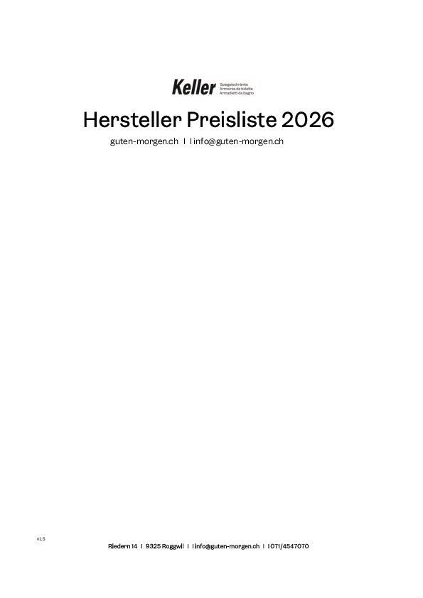 Preisliste 2026