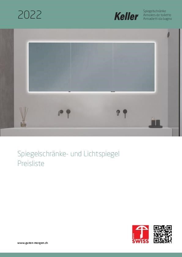 Preisliste 2022 Spiegelschränke und Lichtspiegel