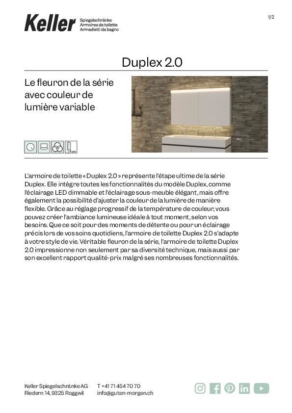 Armoire de toilette Duplex 2.0