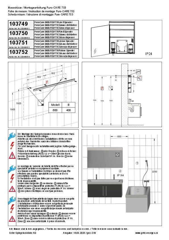 Instruction de montage Puro Care 753