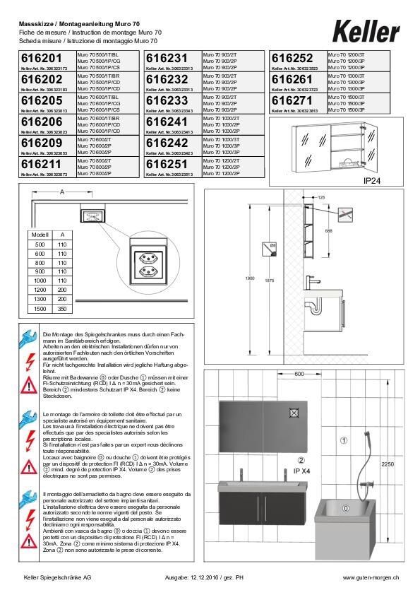 Instruction de montage Muro 70